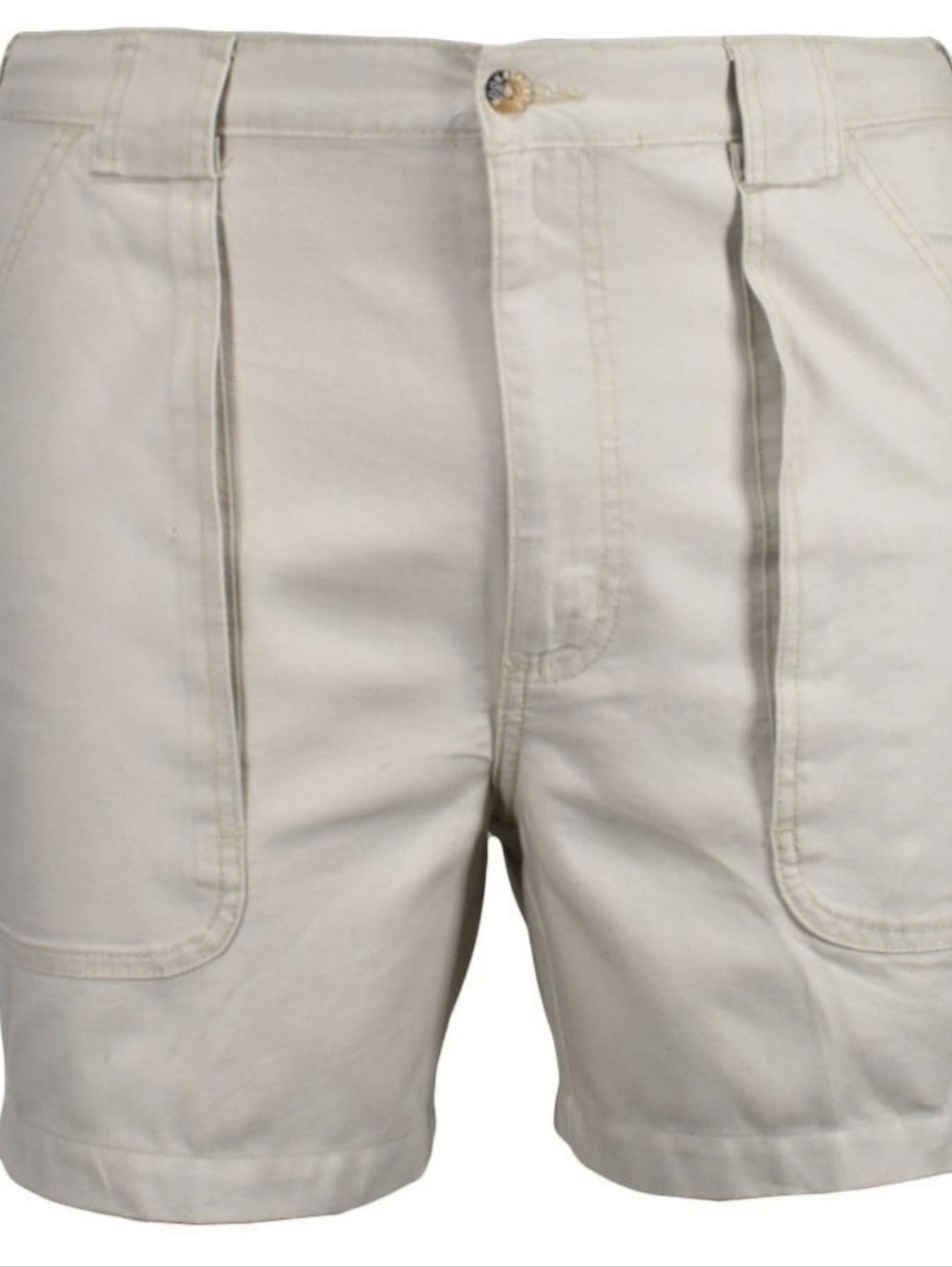 Hook & Tackle Beer Can Island Fishing Shorts Men's Sz 46 Khaki Tan 100% Cotton